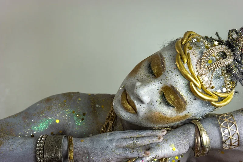 Golden masquerade elegance